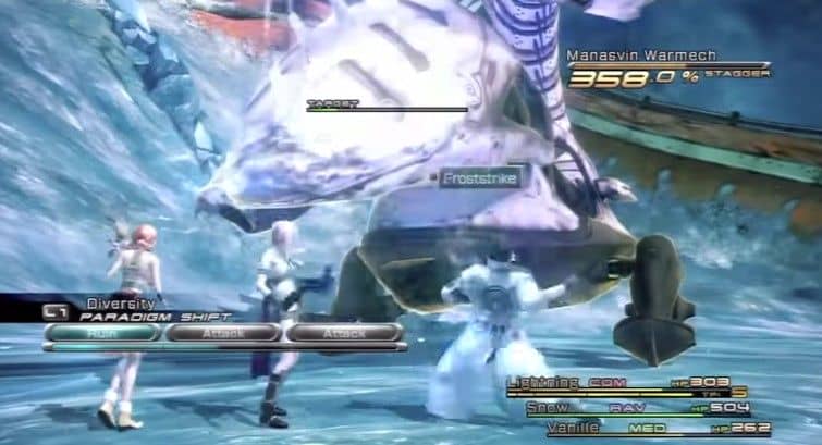 FF13 Battle Stagger