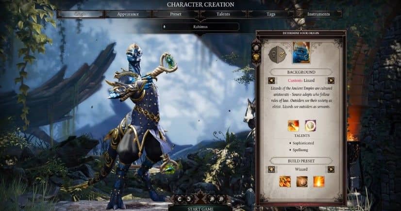 rpgs with character creation divinity original sin 2