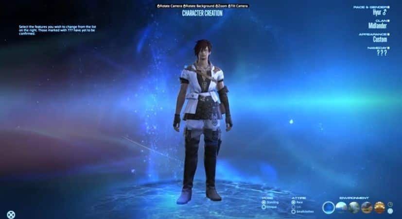 rpgs with character creation ff14