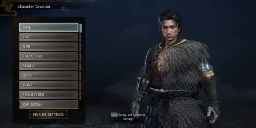 rpgs with character creation nioh 2