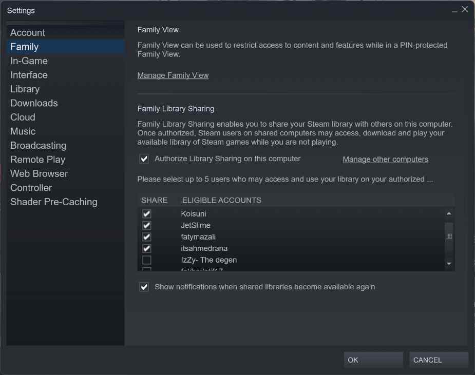 How To Share Games On Steam With Your Friends   How To Enable Steam Family Sharing 